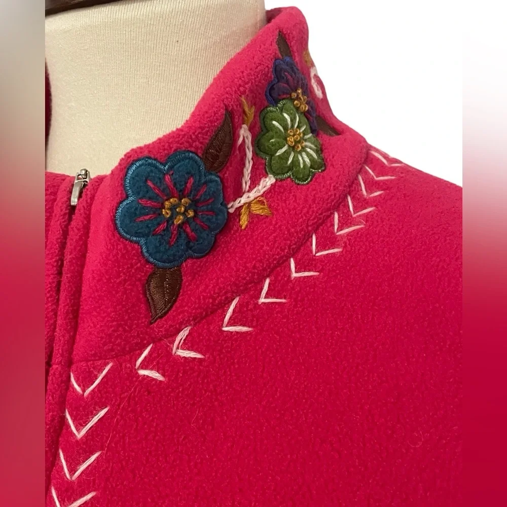 Susan‎ Graver Fuchsia Embroidered Jacket * Size Medium